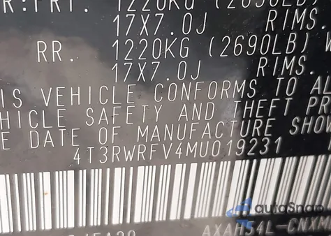 2021 Toyota Rav4 Hybrid Xle from USA, damaged, VIN 4T3RWRFV4MU019231